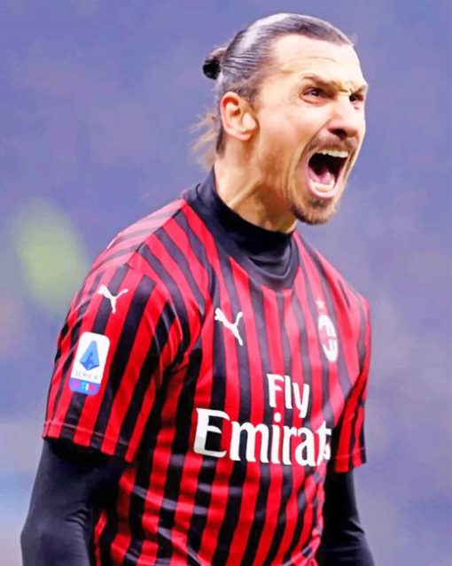 Zlatan Ibrahimovic In Acmilan paint by numbers