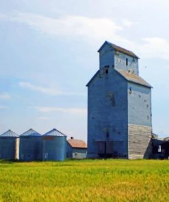 Abandoned Prairie Elevator paint by numbers