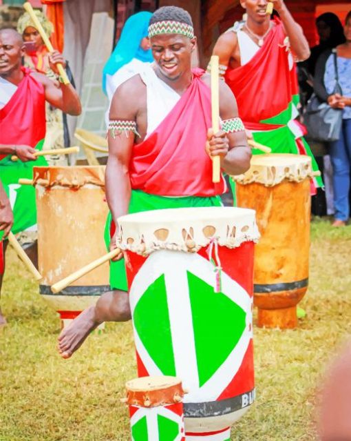 African Dancing Drumer Boys