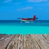 Airplane Sea Wood Planks Seaplane paint by numbers