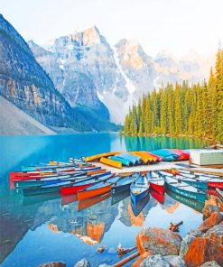 Alberta Moraine Lake paint by numbers