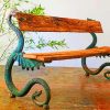 Antique Cast Iron Bench paint by numbers