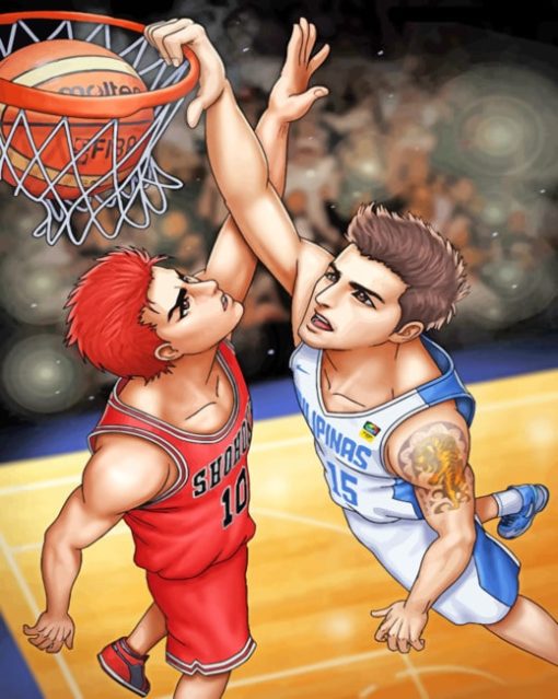 Basketball Sakuragi And Pingris Paint By Numbers