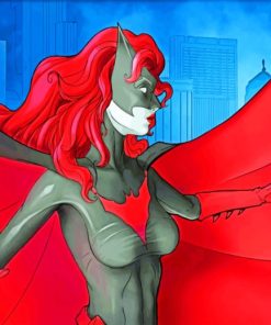 Batwoman Cartoon paint by numbers