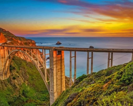 Bixby Creek Bridge paint by numbers