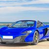 Blue Mclaren Car paint by numbers