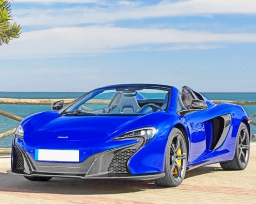 Blue Mclaren Car paint by numbers