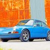 Blue Porsche Car paint by numbers