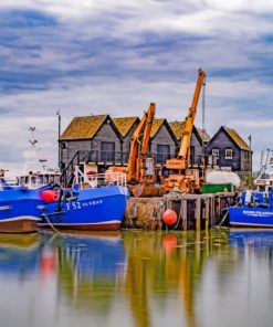 Blue Ships Paint By Numbers