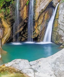 Bogove Waterfall Albania paint by numbers