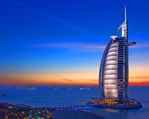 Burj Al Arab In Dubai paint by numbers