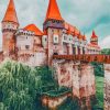 Castelul Corvinilor Castle In Hunedoara Romania paint by numbers