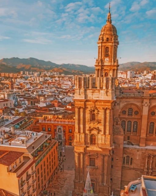 Catedral De La Encarnación De Málaga Spain paint by numbers