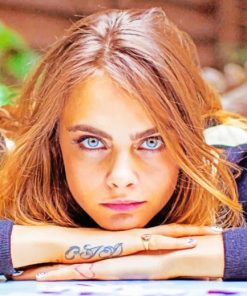 Celebrity Cara Delevingne paint by numbers