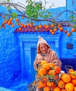 Chefchaouen The Blue Pearl paint by numbers