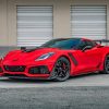 Red Metallic Chevrolet Corvette ZR1 paint by numbers