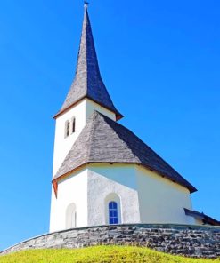 Church In Graubünden Switzerland paint by numbers