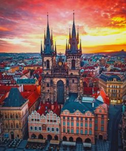 Church Of Our Lady Before Týn Pargue paint by numbers