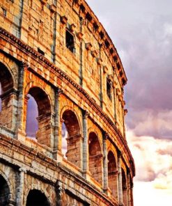 Colosseum Ancient Building Wreckage In Rome