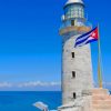 Cuba Beach Lighthouse paint by numbers