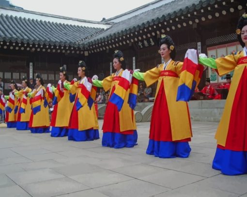 Dancing Culture In Korean House Paint By Numbers