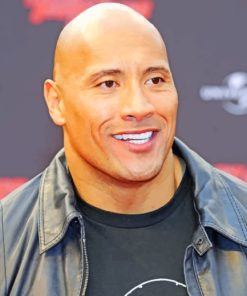 Dwayne The Rock Johnson paint by numbers