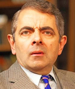 English Actor Rowan Atkinson paint by numbers