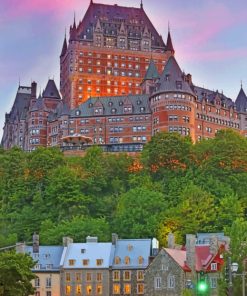 Fairmont Le Château Frontenac Hotel Canada paint by numbers