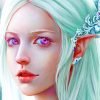 Fantasy Elf With Violet Eyes paint by numbers