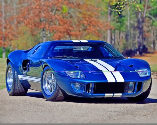 Ford GT40 Race Car paint by numbers