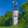 Germany Fields Northrhine Westphalia Trees Tower paint by numbers