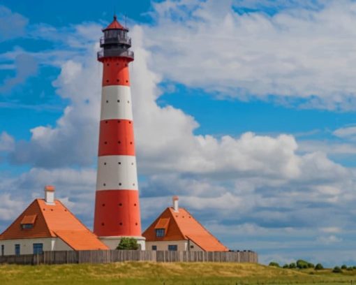 Germany Lighthouses North Frisia Westerhever paint by numbers