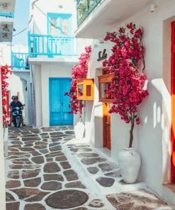 Greece Cobblestone Streets