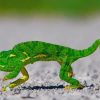 Green Gecko Lizard paint by numbers