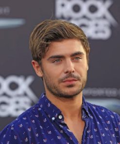 Hollywood Star Zack Efron paint by numbers