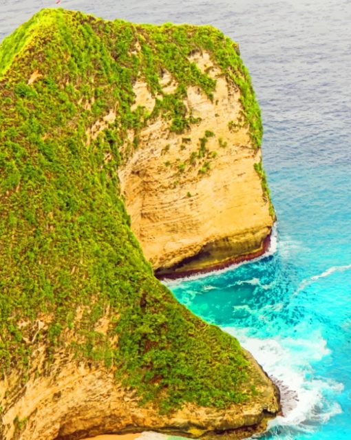 Indonesia Island Cliff paint by numbers