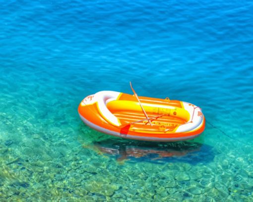 Inflatable Boat In Croatia paint by numbers