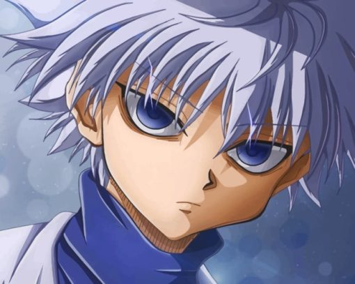 Killua Zolydick Anime Character paint by numbers