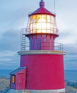 Lighthouse Building On Rocks paint by numbers