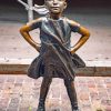 Little Girl Bronze Statue paint by numbers