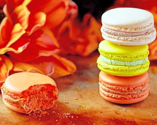 Macarons Dessert Cakes paint by numbers