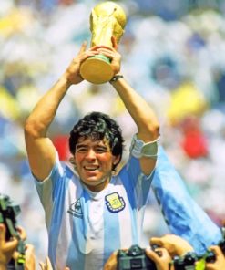 Maradona With World Cup paint by numbers