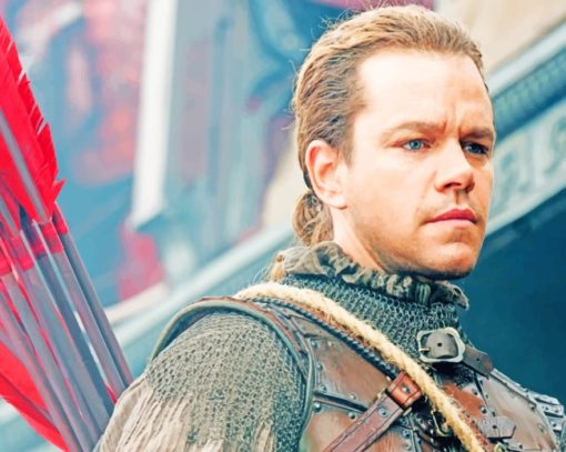 Actor Matt Damon paint by numbers