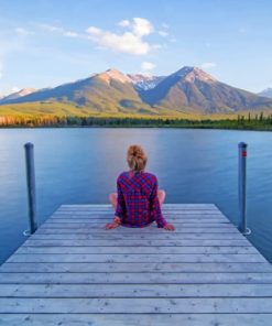 Meditating Girl On The Pier Paint By Numbers