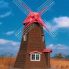 Modern Country Windmill paint by numbers