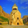 Mountains Temple With Blue Sky paint by numbers