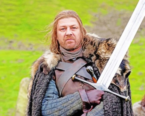 Ned Stark Family Sword paint by numbers