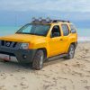 Nissan Jeep Truck In Cancun Sand paint by numbers