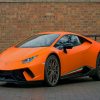 Orange Lamborghini Huracan Car paint by numbers