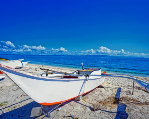 Philippines Coast Boats paint by numbers